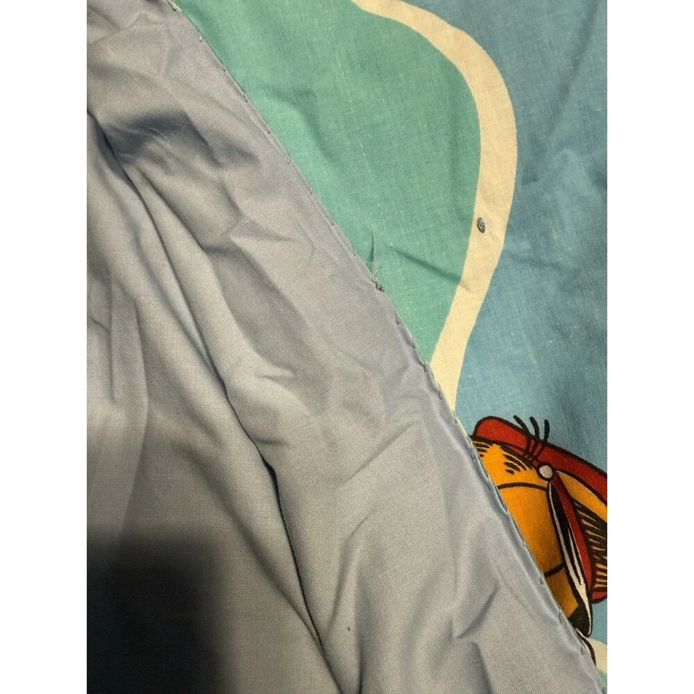 Vintage Garfield Cat Twin Quilted Homemade Comforter 62x88” 1978 **READ**